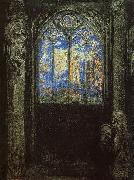 Odilon Redon Stained Glass Window oil on canvas